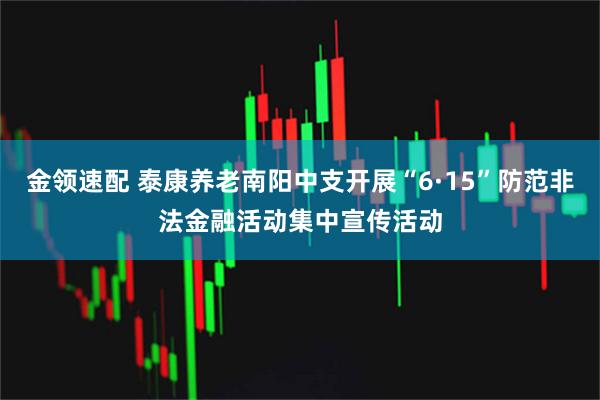 金领速配 泰康养老南阳中支开展“6·15”防范非法金融活动集中宣传活动
