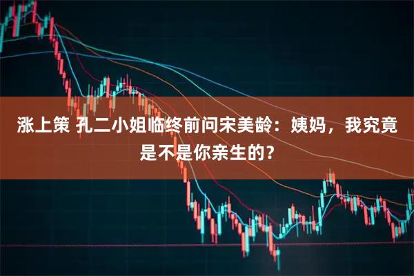 涨上策 孔二小姐临终前问宋美龄：姨妈，我究竟是不是你亲生的？